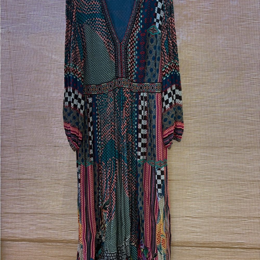 Multicolor Patterned Maxi Dress